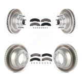 Front Rear Coated Disc Brake Rotor And Ceramic Pad Kit For Ford E-450 Super Duty