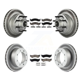 Front Rear Coat Brake Rotor Ceramic Pad Kit For Ford E-350 Super Duty E-250 Club