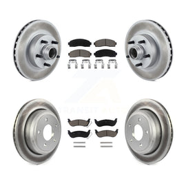 Front Rear Coated Disc Brake Rotors And Ceramic Pads Kit For Mazda B2300