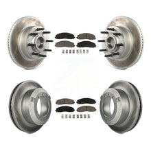 Load image into Gallery viewer, Front Rear Coated Disc Brake Rotor And Ceramic Pad Kit For Ford F-350 Super Duty