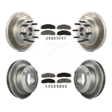 Front Rear Coated Disc Brake Rotor And Ceramic Pad Kit For Ford F-350 Super Duty