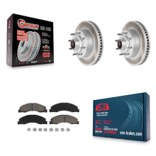 Charger l'image dans la galerie, Front Coat Brake Rotor Hub Ceramic Pad Kit For Ford E-350 Super Duty E-250 E-150