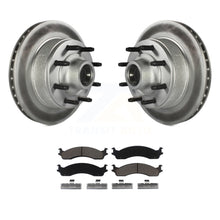 Charger l&#39;image dans la galerie, Front Coat Brake Rotor Ceramic Pad Kit For Ford E-350 Super Duty E-250 Econoline