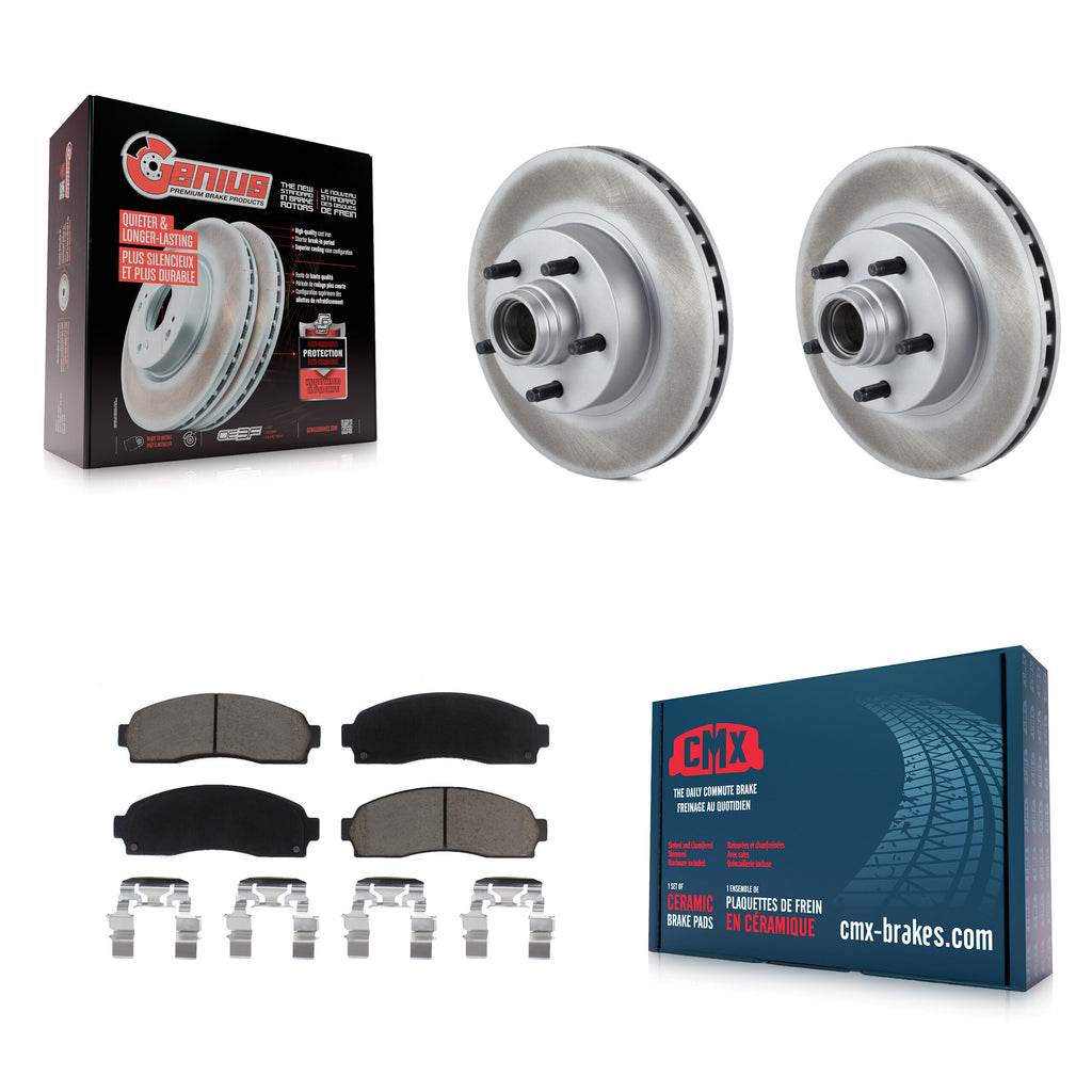 Front Coated Brake Rotor Ceramic Pad Kit For Ford Ranger Mazda B2300 B3000 B4000