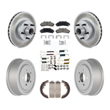 Charger l'image dans la galerie, Front Rear Coat Disc Brake Rotors Hub Ceramic Pad Drum Kit (7Pc) For Ford Ranger