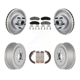 [Front+Rear] 2006-2009 Ford Ranger RWD Coated Rotor Drum Brake Kit & Ceramic Pads For Max Braking