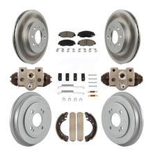 Load image into Gallery viewer, Front Rear Coated Disc Brake Rotors Ceramic Pad &amp; Drum Kit (9Pc) For Honda Civic