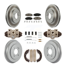 Load image into Gallery viewer, Front Rear Coated Disc Brake Rotors Ceramic Pad &amp; Drum Kit (9Pc) For Honda Civic