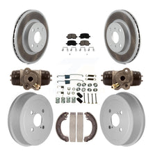 Charger l'image dans la galerie, Front Rear Coated Disc Brake Rotor Ceramic Pad Drum Kit (9Pc) For Toyota Corolla