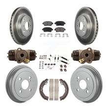 Load image into Gallery viewer, [Front+Rear] 01-05 Toyota Echo Coated Rotor Drum Brake Kit &amp; Ceramic Pads For Max Braking