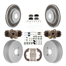 Load image into Gallery viewer, Front Rear Coat Brake Rotors Ceramic Pad Drum Kit (9Pc) For Toyota Corolla Prizm