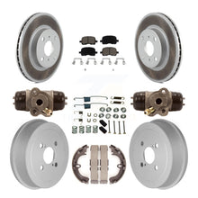 Charger l'image dans la galerie, Front Rear Coat Brake Rotors Ceramic Pad Drum Kit (9Pc) For Toyota Corolla Prizm