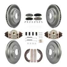 Charger l&#39;image dans la galerie, Front Rear Coated Disc Brake Rotors Ceramic Pad &amp; Drum Kit (9Pc) For Honda Civic