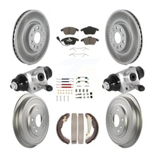 Load image into Gallery viewer, Front Rear Coat Disc Brake Rotor Ceramic Pad Drum Kit (9Pc) For Volkswagen Jetta
