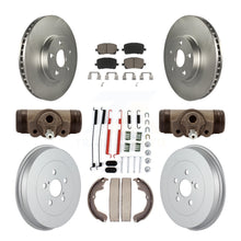 Load image into Gallery viewer, Front Rear Coated Brake Rotor Ceramic Pad Drum Kit (9Pc) For Pontiac Vibe Toyota