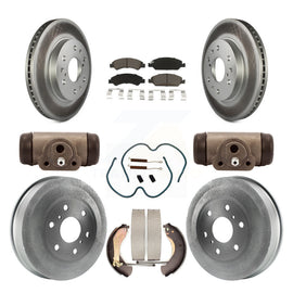 Front Rear Coated Brake Rotor Ceramic Pad Drum Kit (9Pc) For Chevrolet Silverado