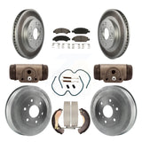 Front Rear Coated Brake Rotor Ceramic Pad Drum Kit (9Pc) For Chevrolet Silverado