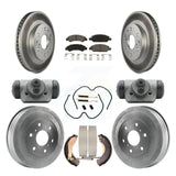 Front Rear Coated Brake Rotor Ceramic Pad Drum Kit (9Pc) For Chevrolet Silverado