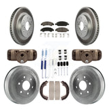 Front Rear Coated Brake Rotor Ceramic Pad Drum Kit (9Pc) For Chevrolet Silverado