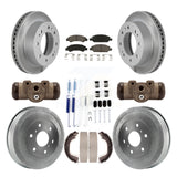 Front Rear Coated Rotors Ceramic Pad Drum Kit (9Pc) For Chevrolet Silverado 1500