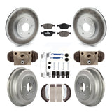 Front Rear Coat Brake Rotors Ceramic Pad Drum Kit (9Pc) For Ford Transit Connect