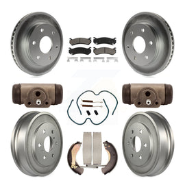 Front Rear Coated Brake Rotor Ceramic Pad Drum Kit (9Pc) For Chevrolet Silverado