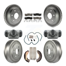 Front Rear Coated Brake Rotor Ceramic Pad Drum Kit (9Pc) For Chevrolet Silverado