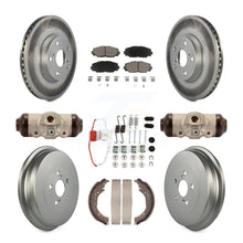 Load image into Gallery viewer, Front Rear Coat Brake Rotors Ceramic Pad Drum Kit (9Pc) For 09-13 Toyota Corolla