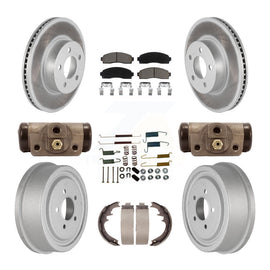 Front Rear Coated Brake Rotor Ceramic Pad & Drum Kit (9Pc) For Ford Ranger Mazda