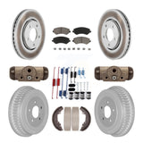 Front Rear Coat Brake Rotor Ceramic Pad Drum Kit (9Pc) For Dodge Chrysler Town &