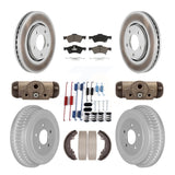 Front Rear Coat Brake Rotor Ceramic Pad Drum Kit (9Pc) For Dodge Caravan Voyager