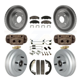 Front Rear Coated Disc Brake Rotor Ceramic Pad And Drum Kit (9Pc) For Ford Focus