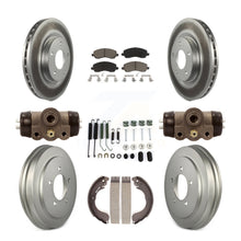 Load image into Gallery viewer, Front Rear Coat Brake Rotors Ceramic Pad Drum Kit (9Pc) For Jeep Patriot Compass