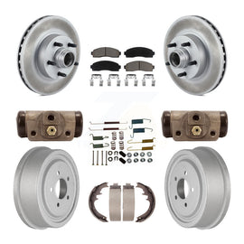 Front Rear Coat Brake Rotor Ceramic Pad Drum Kit (9Pc) For 06-09 Ford Ranger RWD