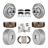 Front Rear Coat Brake Rotor Ceramic Pad Drum Kit (9Pc) For 06-09 Ford Ranger RWD