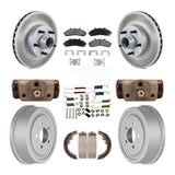 Front Rear Coated Disc Brake Rotors Ceramic Pad & Drum Kit (9Pc) For Ford Ranger