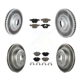 Front Rear Coated Disc Brake Rotors And Ceramic Pads Kit (6Pc) For BMW 535i