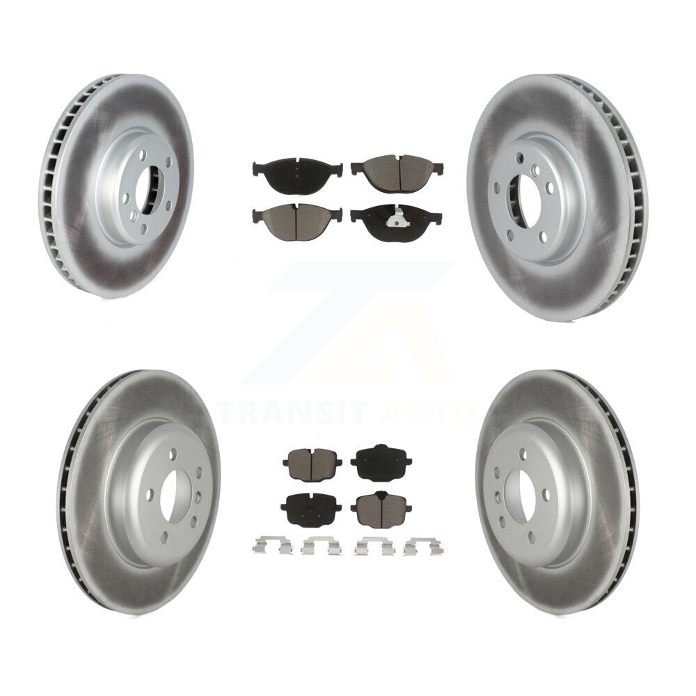 Front Rear Coat Brake Rotors Ceramic Pad Kit (6Pc) For BMW 550i xDrive 650i Gran