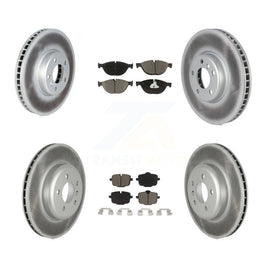 Front Rear Coat Brake Rotors Ceramic Pad Kit (6Pc) For BMW 550i xDrive 650i Gran
