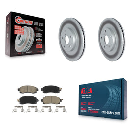 Front Coated Disc Brake Rotors And Ceramic Pads Kit For Subaru Forester