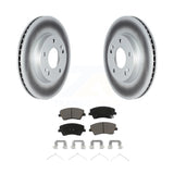 Front Coated Disc Brake Rotors And Ceramic Pads Kit For Kia Niro Hyundai Ioniq