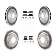 Charger l'image dans la galerie, Front Rear Coated Disc Brake Rotors &amp; Ceramic Pad Kit For Kia Niro Hyundai Ioniq