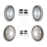 Front Rear Coated Disc Brake Rotors & Ceramic Pad Kit For Kia Niro Hyundai Ioniq