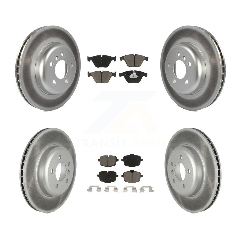 Front Rear Coat Brake Rotors Ceramic Pad Kit For BMW 535i 640i Gran Coupe xDrive