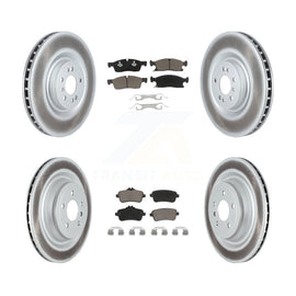 Front Rear Coat Brake Rotor Ceramic Pad Kit For Mercedes-Benz GLS450 GL450 GL350