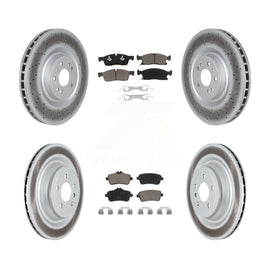 Front Rear Coat Brake Rotor Ceramic Pad Kit For Mercedes-Benz GLS450 GL450 GL350
