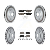 Front Rear Coated Disc Brake Rotors And Ceramic Pad Kit For Mercedes-Benz GLE400