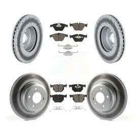 Front Rear Coat Brake Rotors Ceramic Pad Kit For 2012 BMW 335i Convertible/Coupe