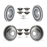 Front Rear Coat Brake Rotors Ceramic Pad Kit For 2012 BMW 335i Convertible/Coupe