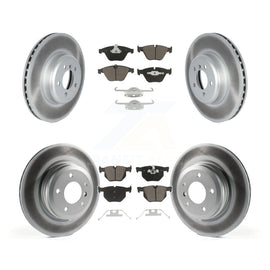 Front Rear Coat Brake Rotors Ceramic Pad Kit For 2012 BMW 335i Convertible/Coupe